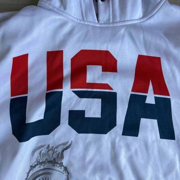 Greater Half‎ American Flag 4th Of July Hoodie Large Men’s Stars And Stripes - Picture 9 of 10